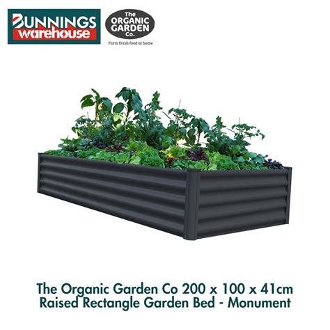 The Organic Garden Co 200 x 100 x 41cm Raised Rectangle Garden Bed.